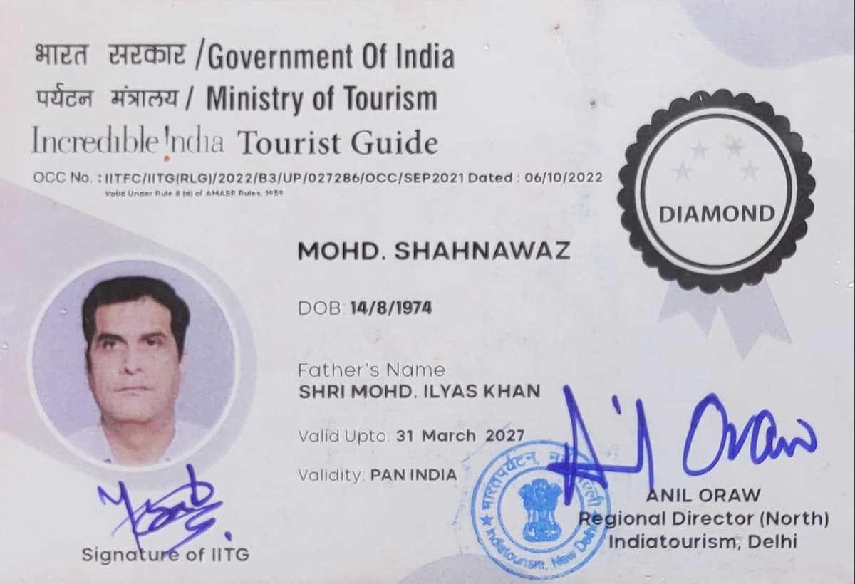 Government of India - Ministry of Tourism - Official Tourist Guide Certificate